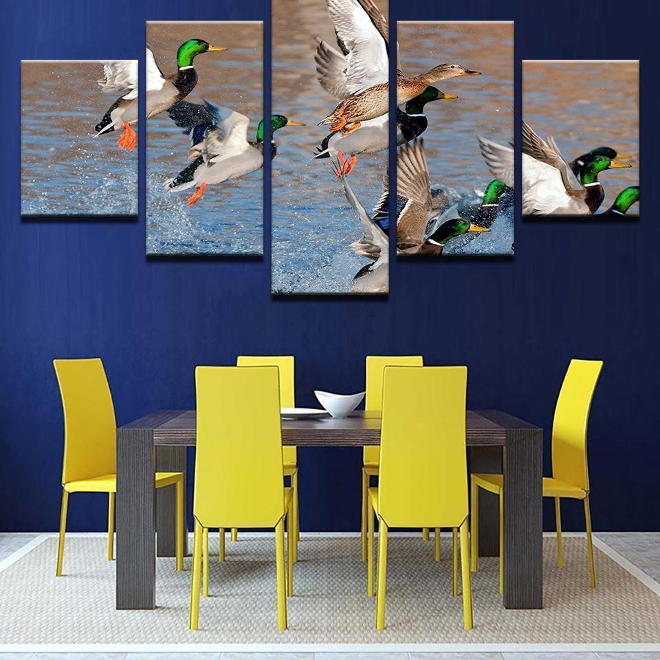 Animal Duck Hunting Landscape Animal Canvas Wall Art