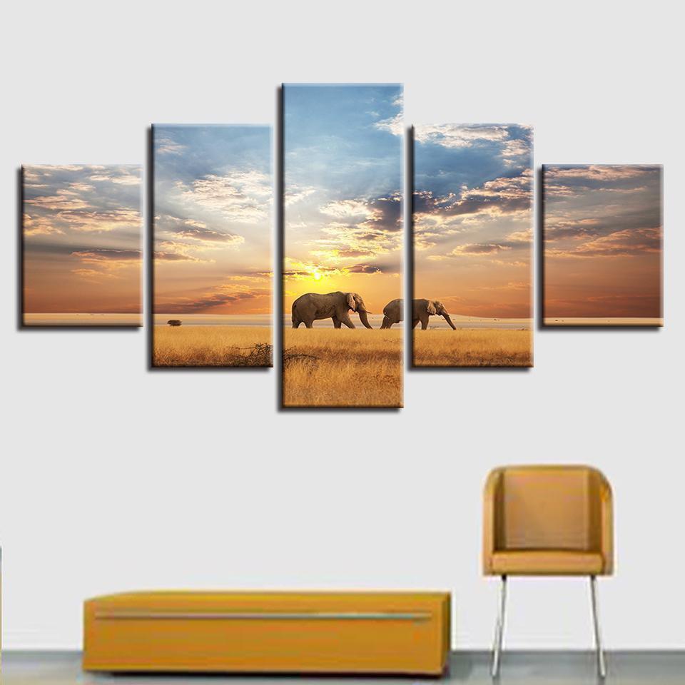 Animal Elephant Animal Canvas Wall Art