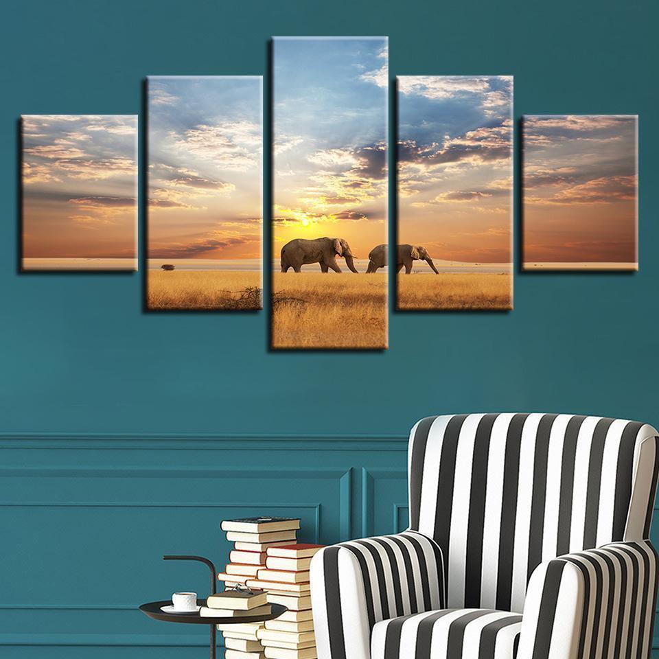 Animal Elephant Animal Canvas Wall Art