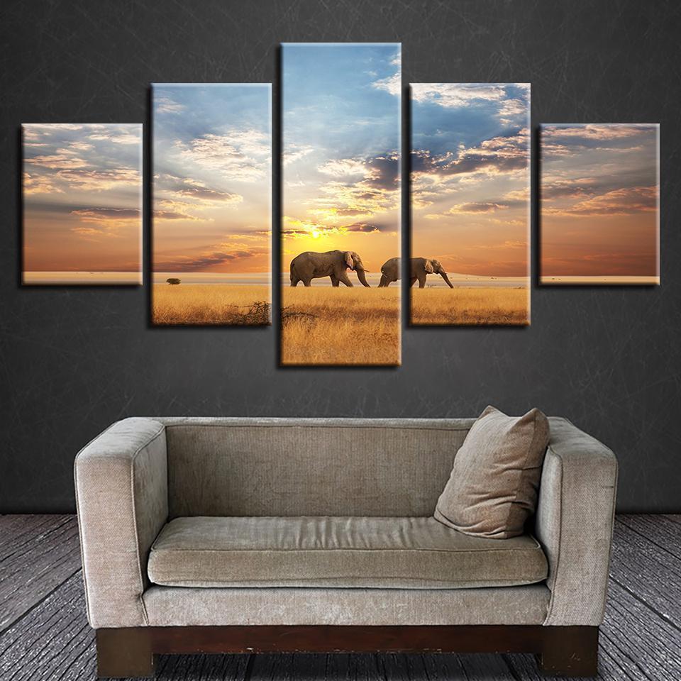 Animal Elephant Animal Canvas Wall Art