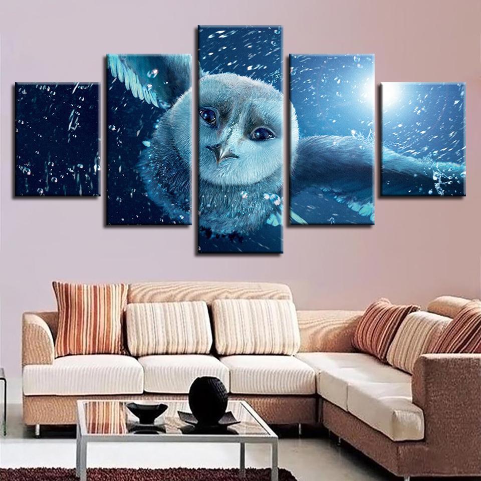 Animal Flying Owl Animal Canvas Wall Art