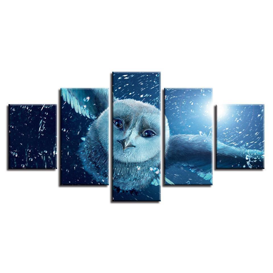 Animal Flying Owl Animal Canvas Wall Art