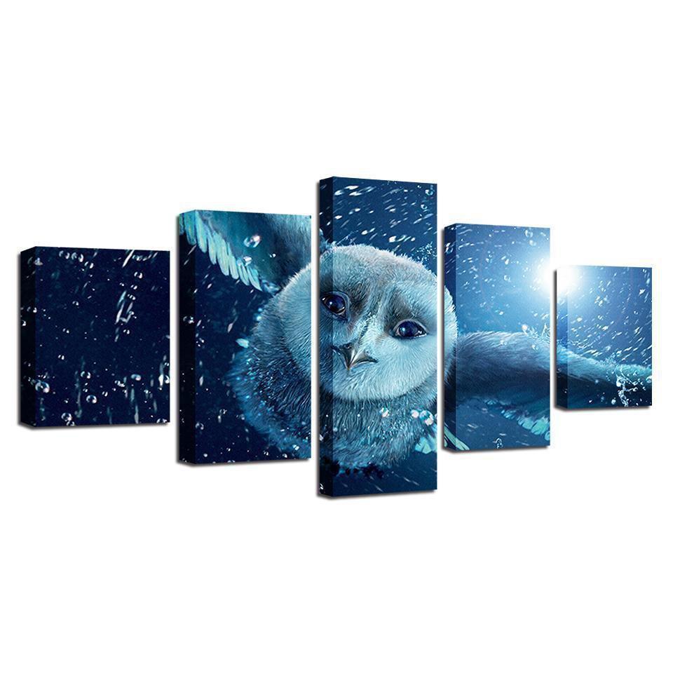 Animal Flying Owl Animal Canvas Wall Art