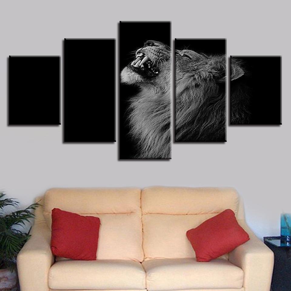 Animal Lion 1 Animal Canvas Wall Art