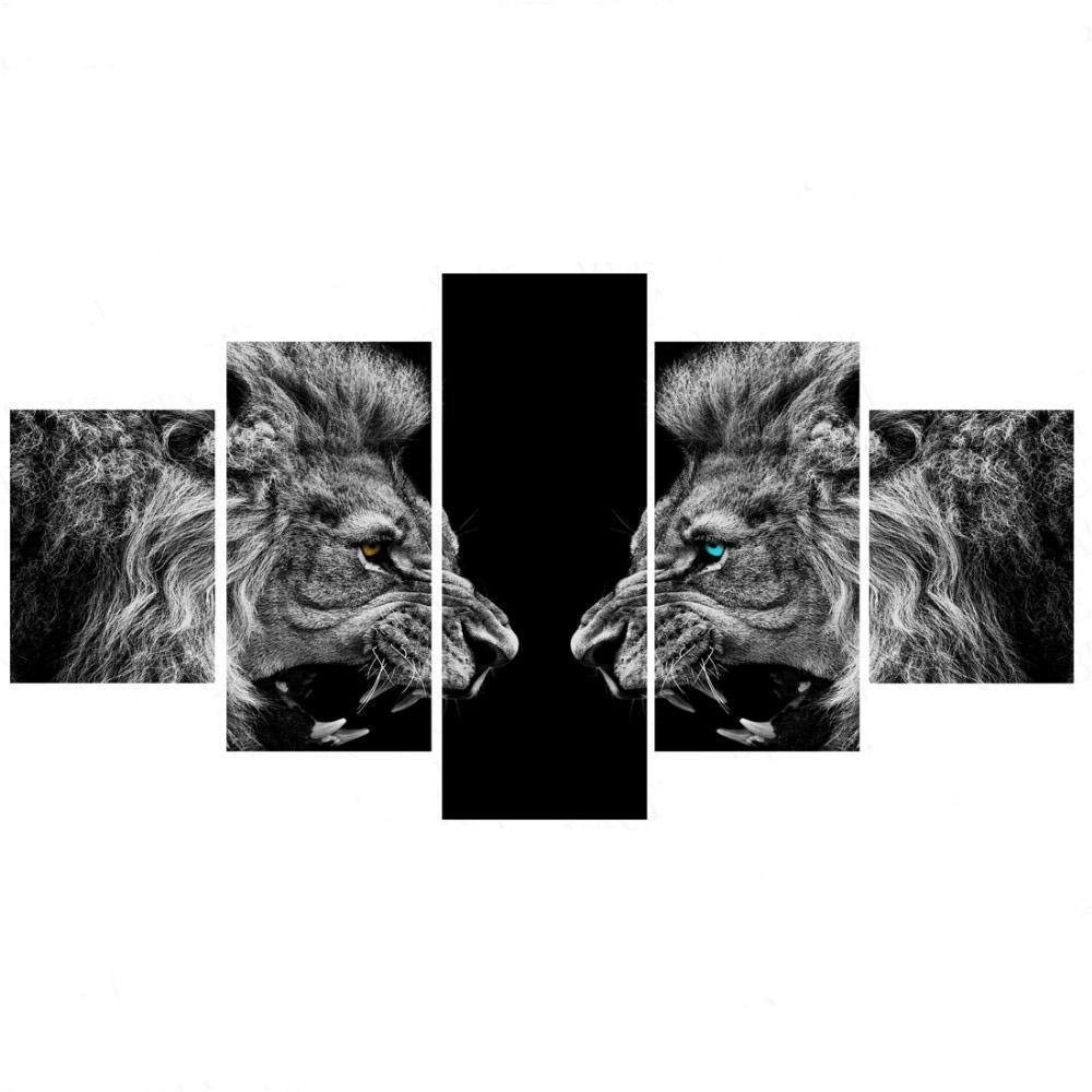 Animal Lion Animal Canvas Wall Art