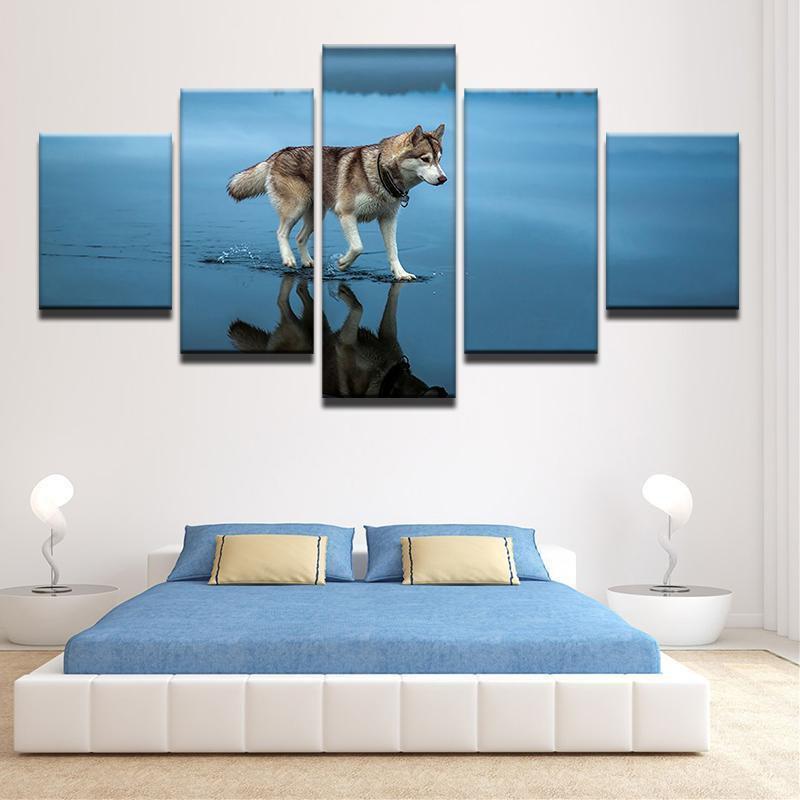 Animal Pet Dog Siberian Husky Animal Canvas Wall Art