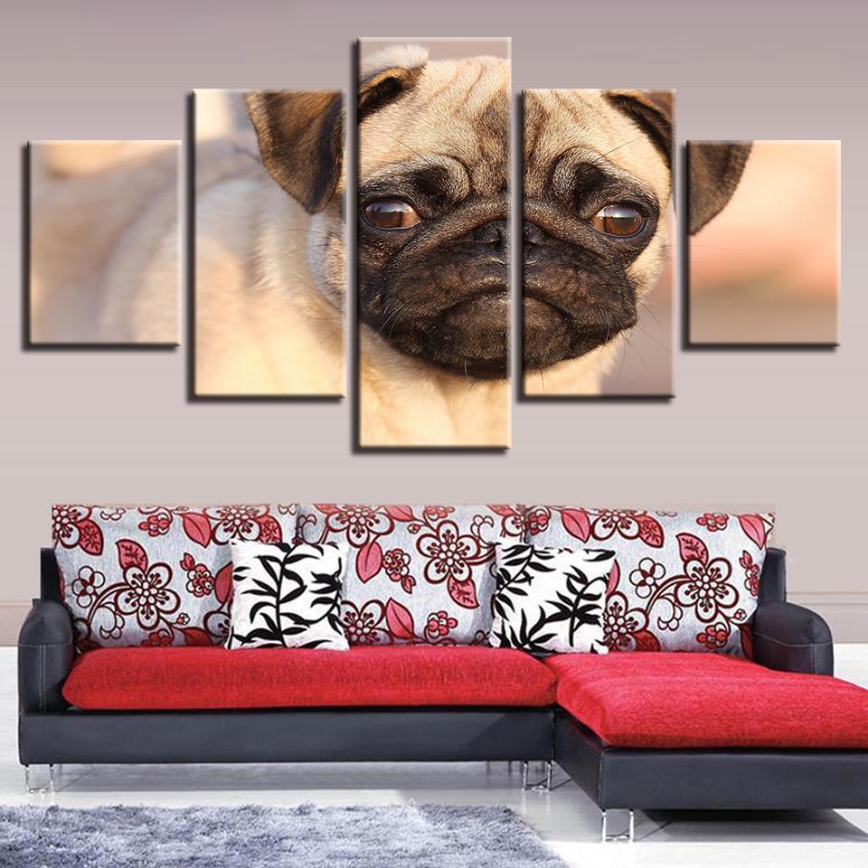 Animal Pug Dog Animal Canvas Wall Art