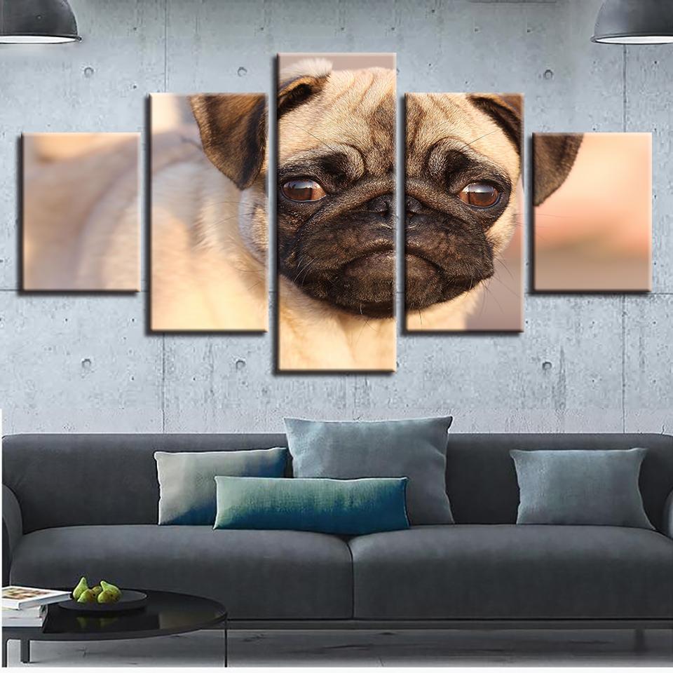 Animal Pug Dog Animal Canvas Wall Art
