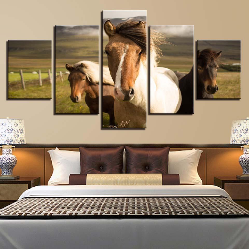 Animal Running Horses Animal Canvas Wall Art