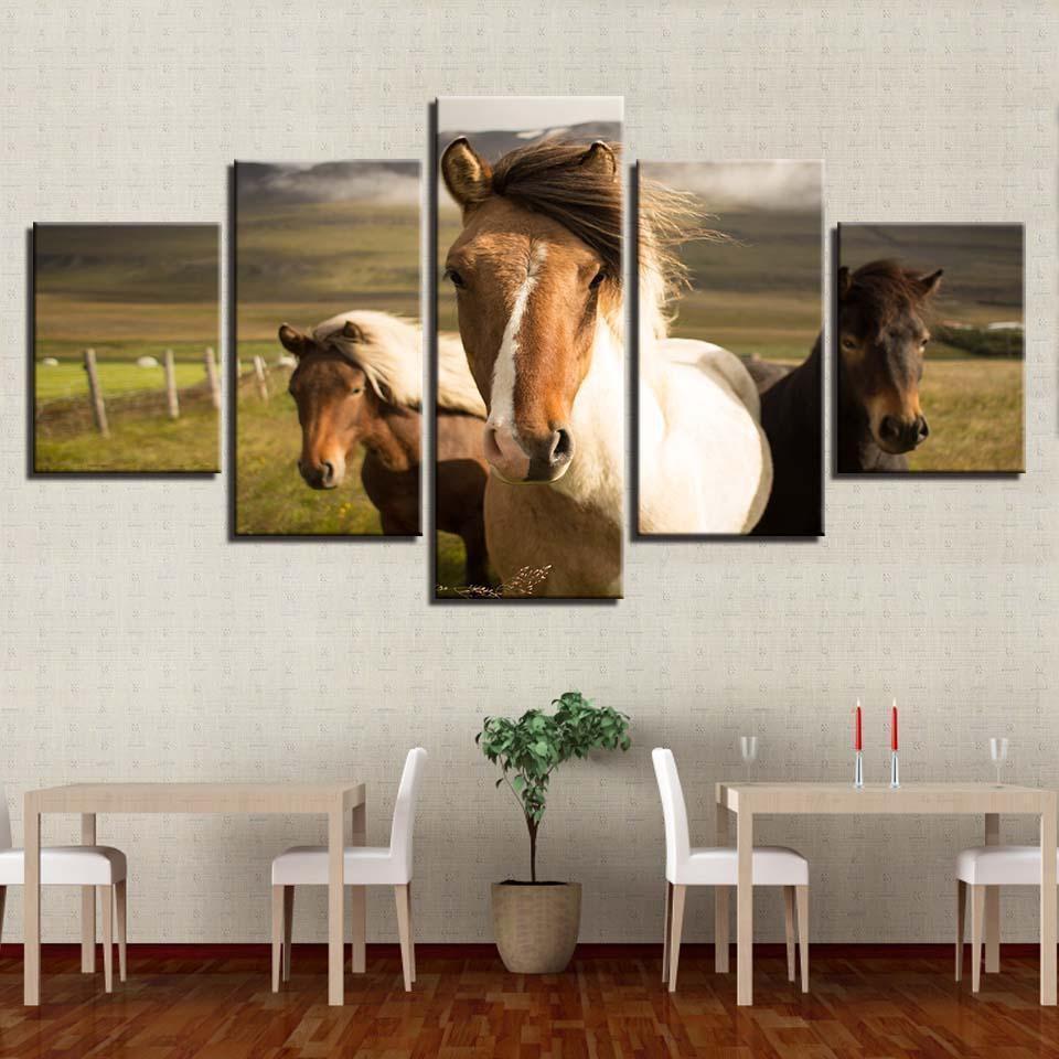 Animal Running Horses Animal Canvas Wall Art