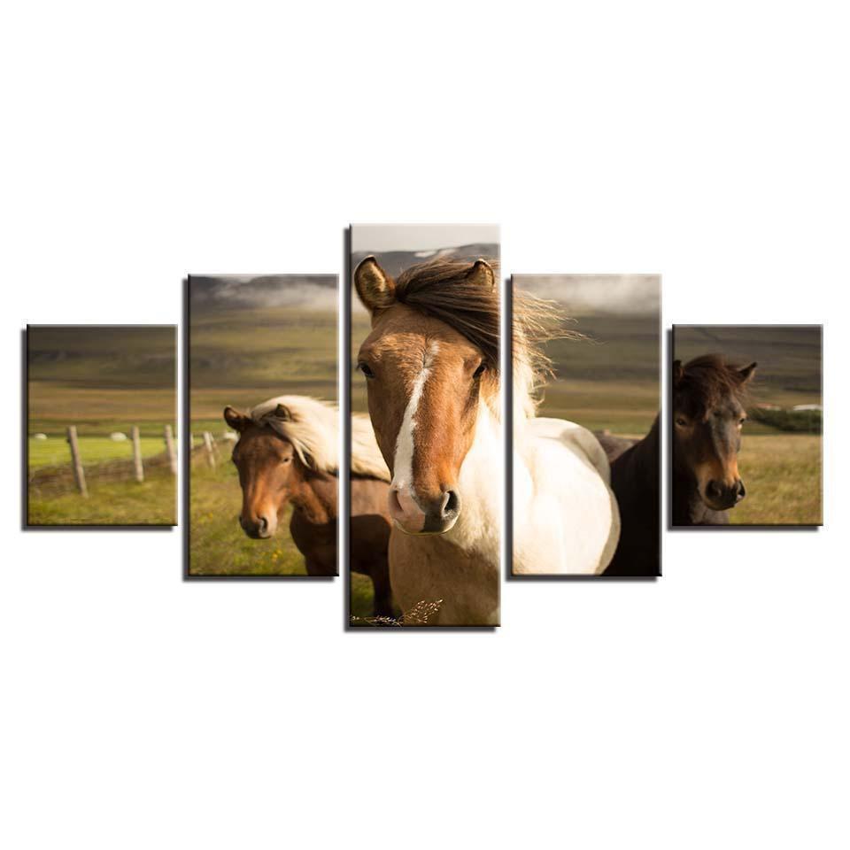 Animal Running Horses Animal Canvas Wall Art