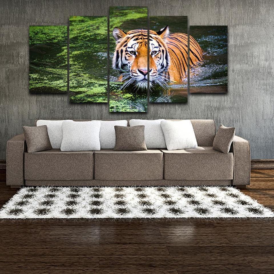 Animal Tiger Animal Canvas Wall Art
