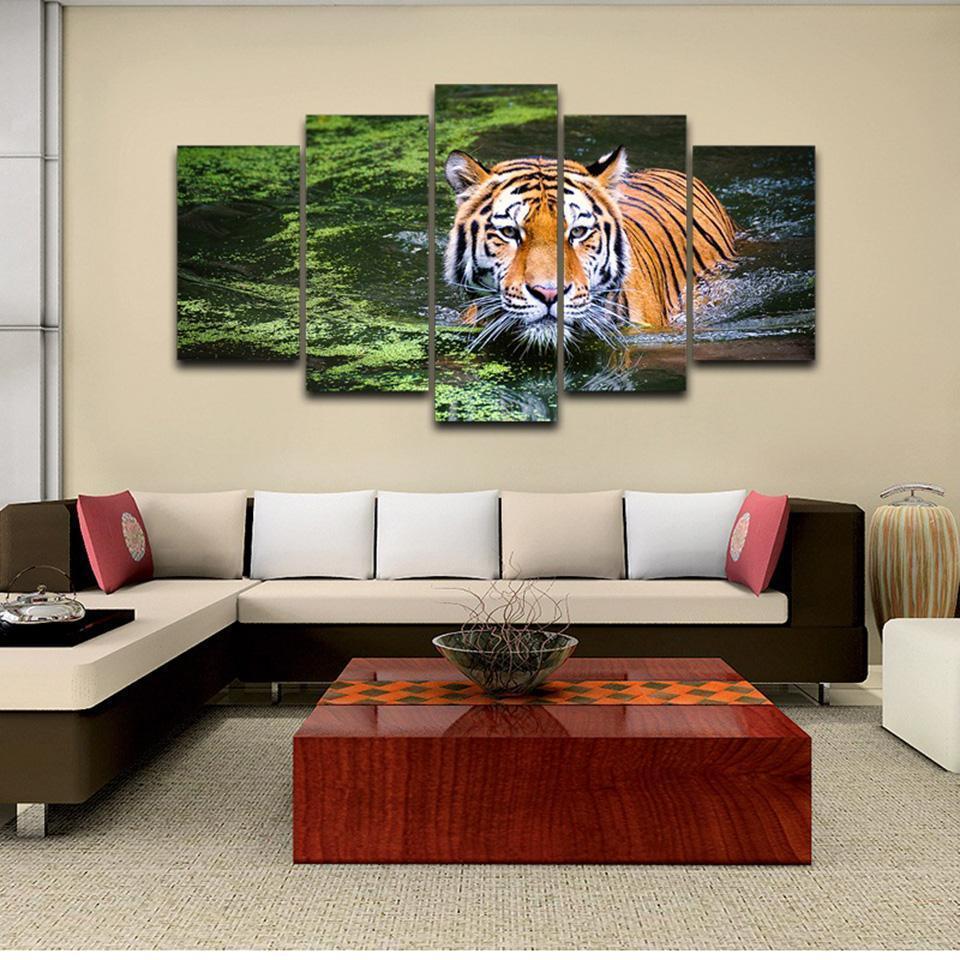 Animal Tiger Animal Canvas Wall Art