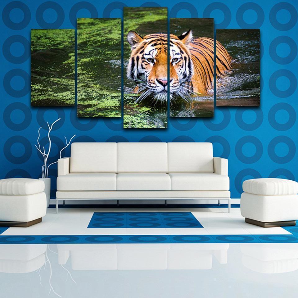 Animal Tiger Animal Canvas Wall Art