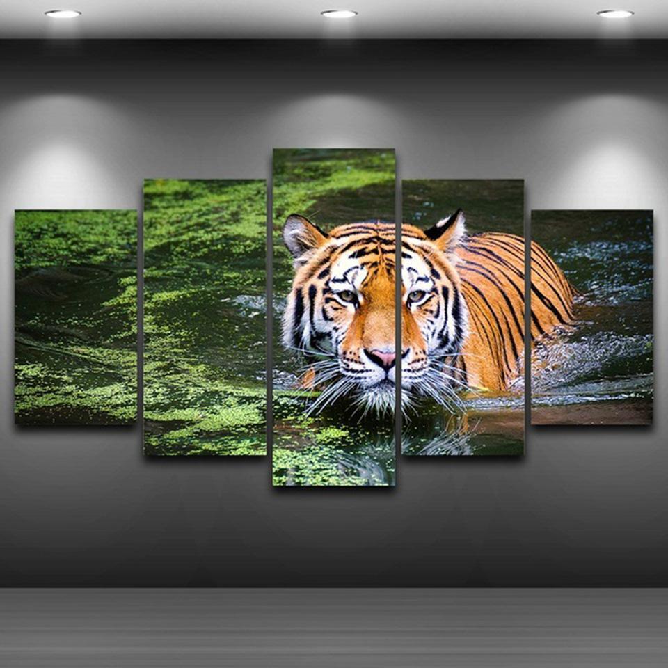 Animal Tiger Animal Canvas Wall Art