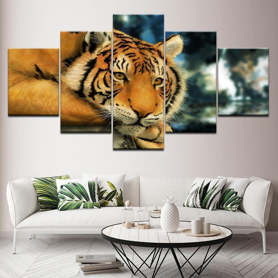 Animal Tiger Scenery Animal Canvas Wall Art