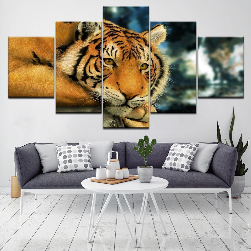 Animal Tiger Scenery Animal Canvas Wall Art