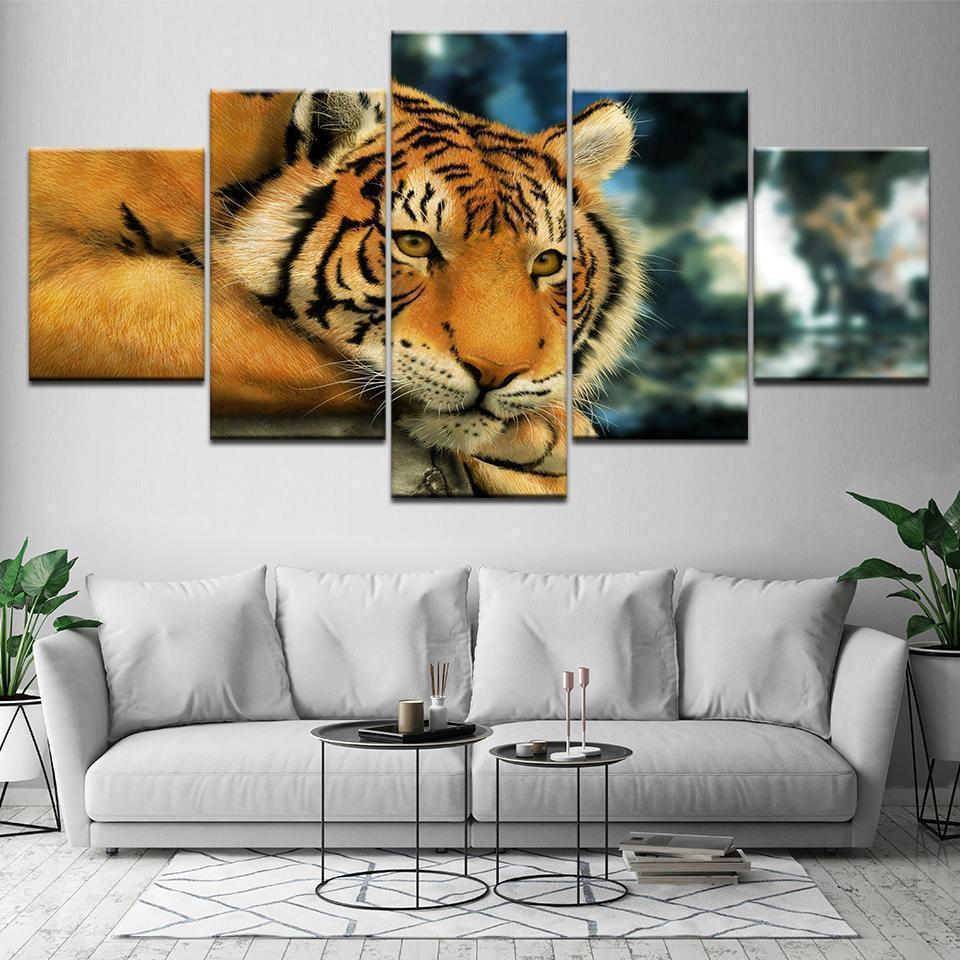 Animal Tiger Scenery Animal Canvas Wall Art