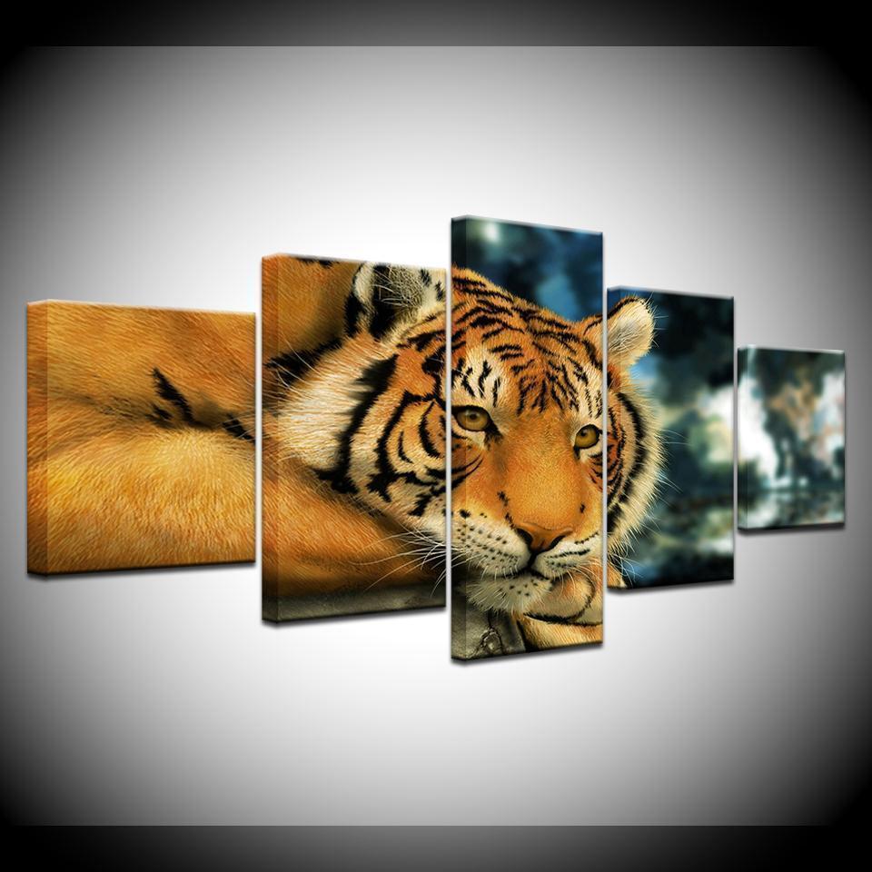 Animal Tiger Scenery Animal Canvas Wall Art
