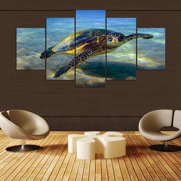 Animal Turtles Seaview Animal Canvas Wall Art