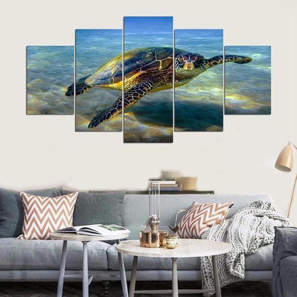 Animal Turtles Seaview Animal Canvas Wall Art