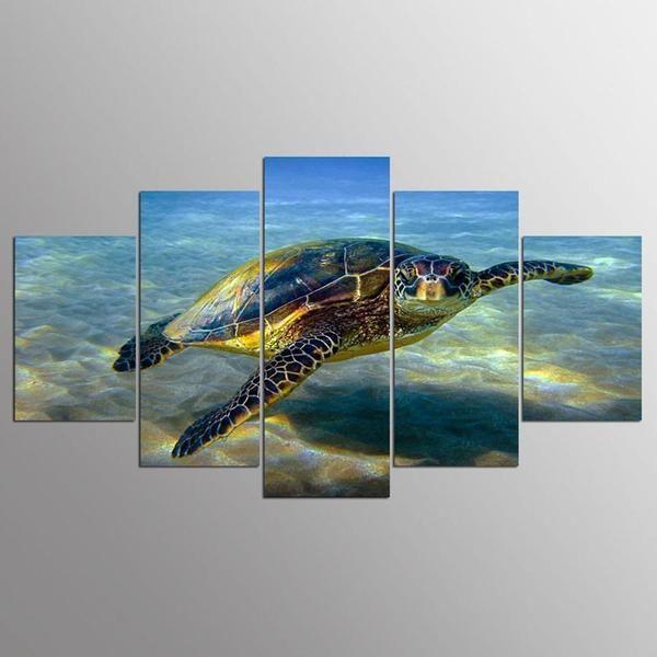 Animal Turtles Seaview Animal Canvas Wall Art