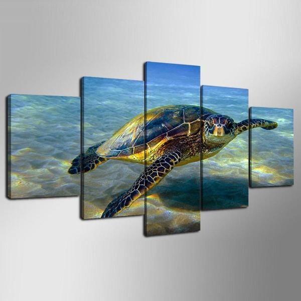 Animal Turtles Seaview Animal Canvas Wall Art