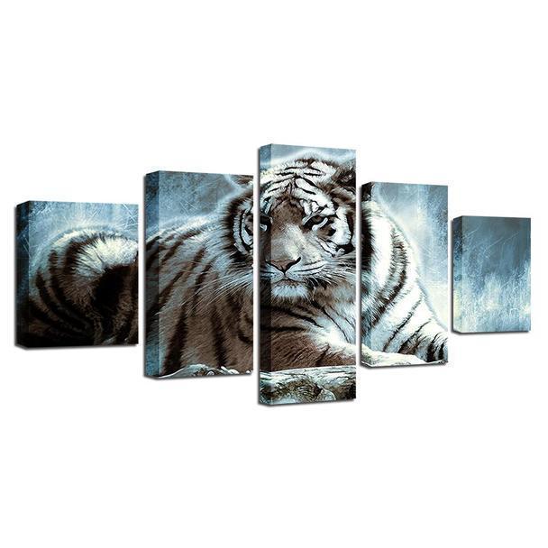 Animal White Tiger Animal Canvas Wall Art