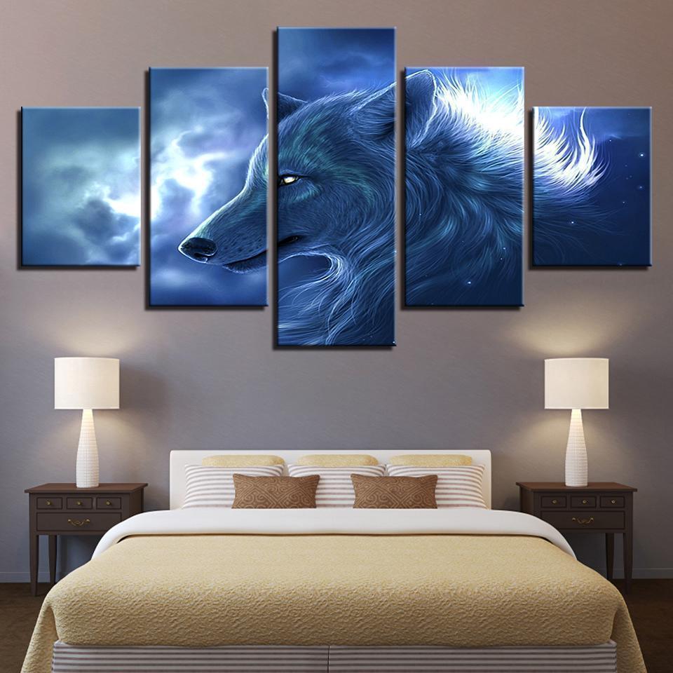 Animal Wolf 2 Abstract Animal Canvas Wall Art