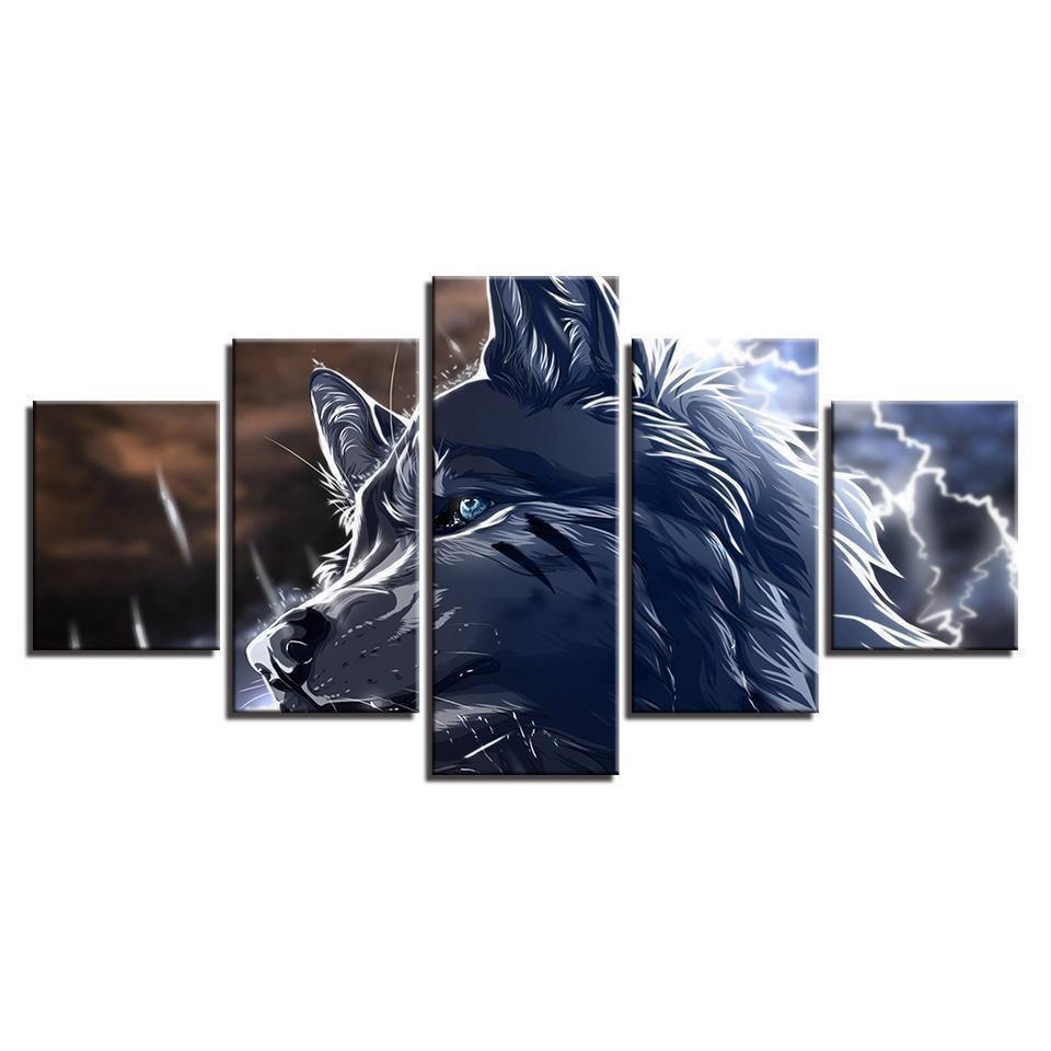 Animal Wolf Abstract Animal Canvas Wall Art
