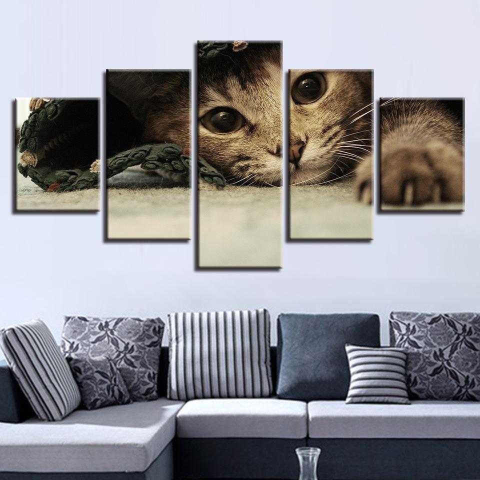 Animals Lovely Cats Animal Canvas Wall Art