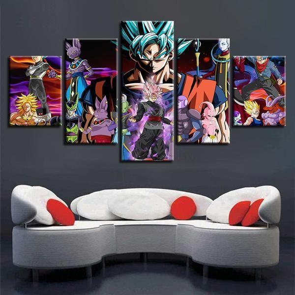 Animated Characters Dragon Ball All Of The Characters Anime Canvas Wall Art