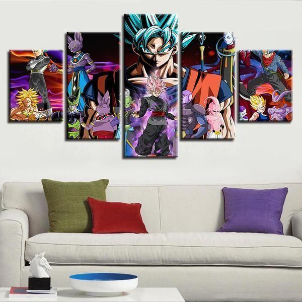 Animated Characters Dragon Ball All Of The Characters Anime Canvas Wall Art