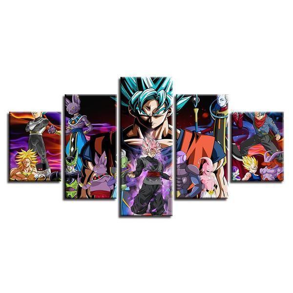 Animated Characters Dragon Ball All Of The Characters Anime Canvas Wall Art