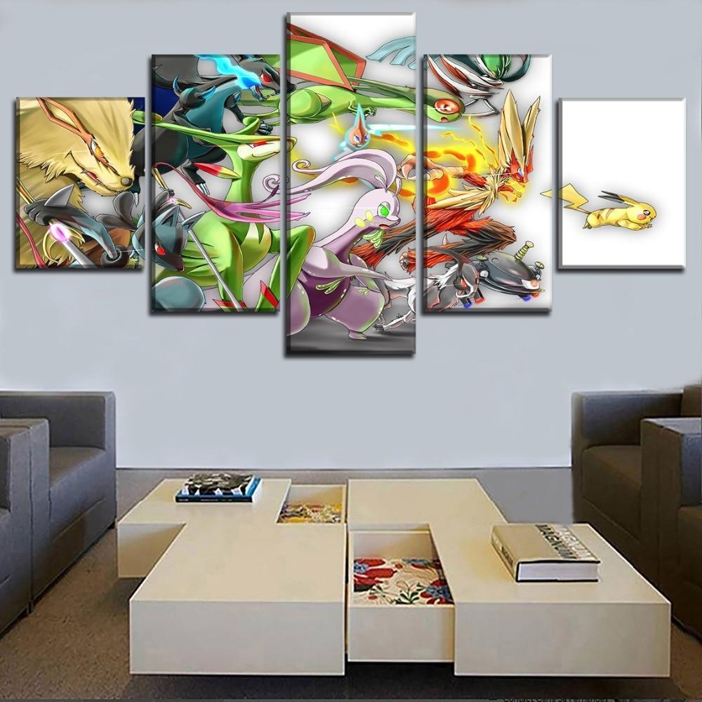 Pokemon Animation Poster Anime Canvas Wall Art