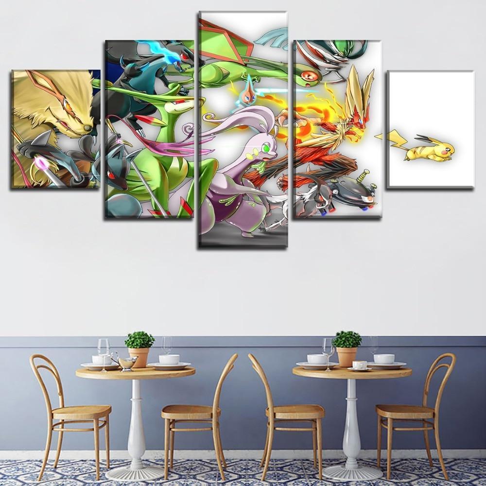 Pokemon Animation Poster Anime Canvas Wall Art