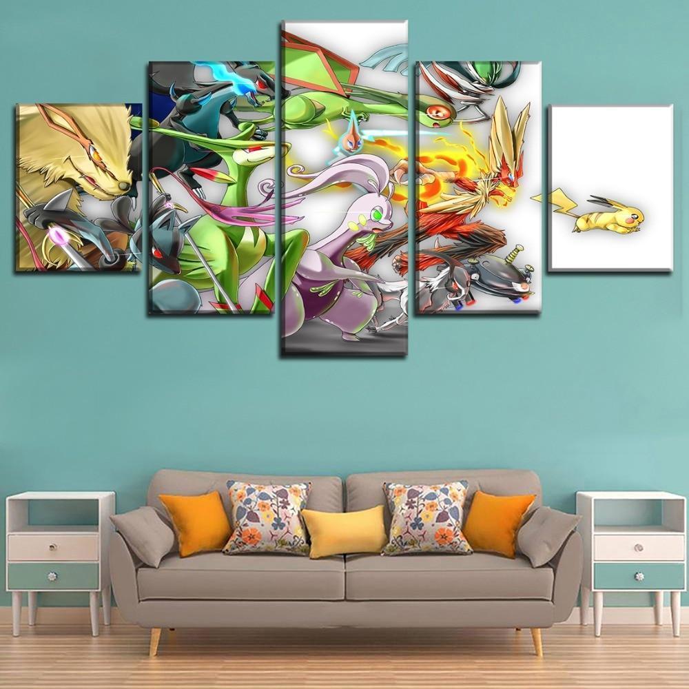 Pokemon Animation Poster Anime Canvas Wall Art