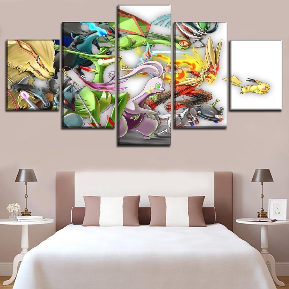 Pokemon Animation Poster Anime Canvas Wall Art