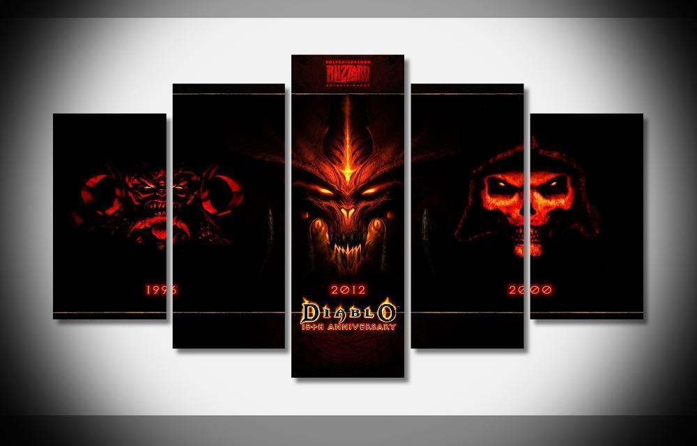 Anniversary Poster Diablo III Gaming Canvas Wall Art