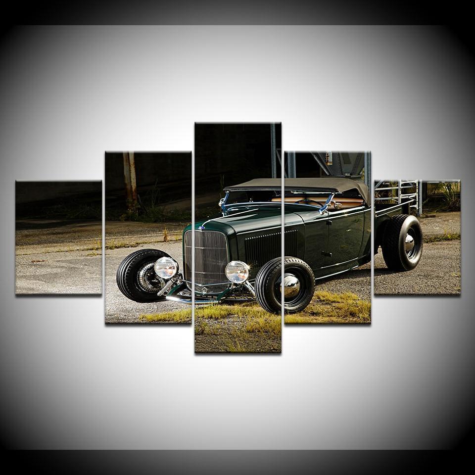 Antique Hot Rod Vintage Car &amp;amp; Motor Canvas Wall Art