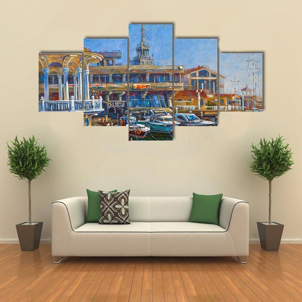 Architectural Landscape Of The City Of Sochi Nature Canvas Wall Art