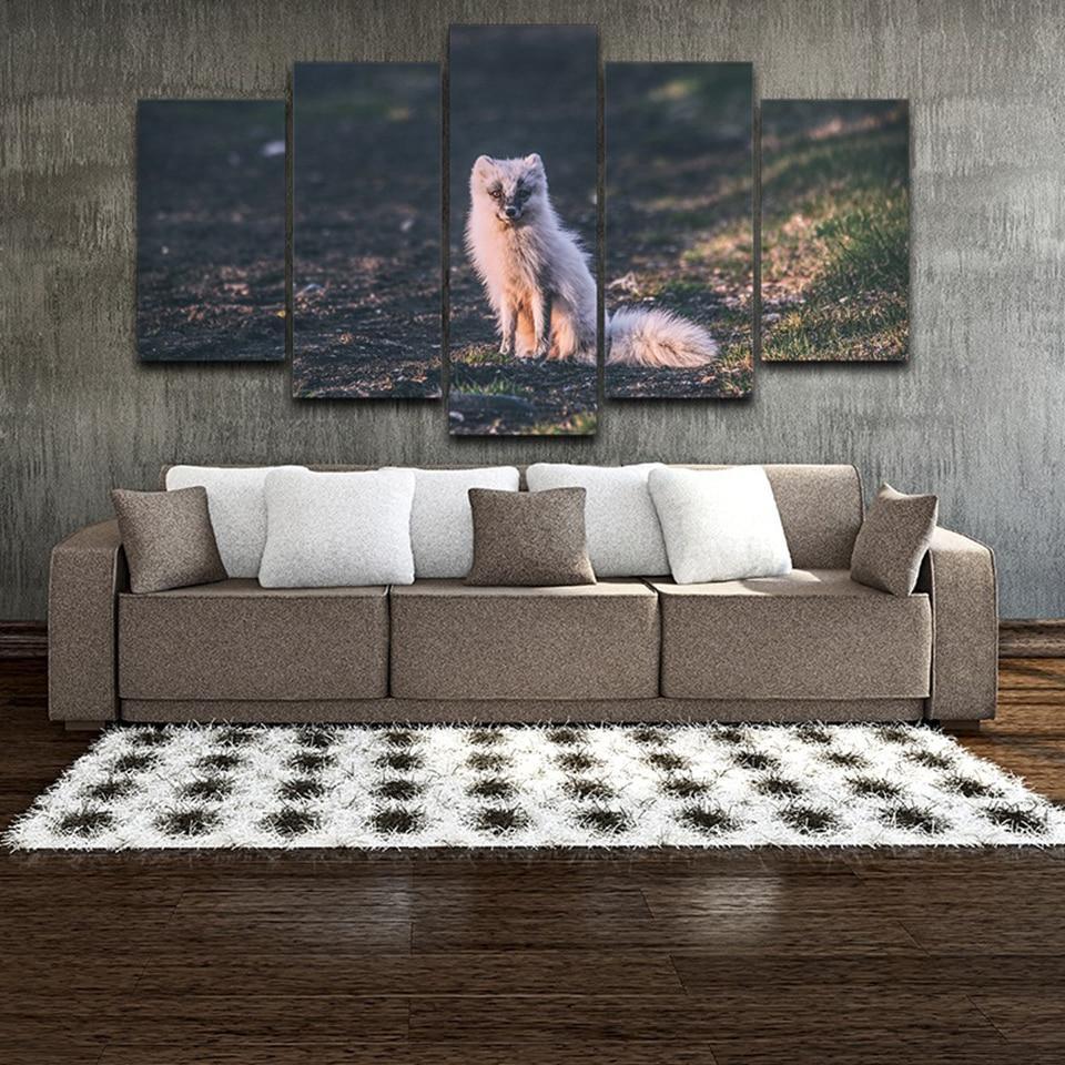 Arctic Fox Animal Canvas Wall Art