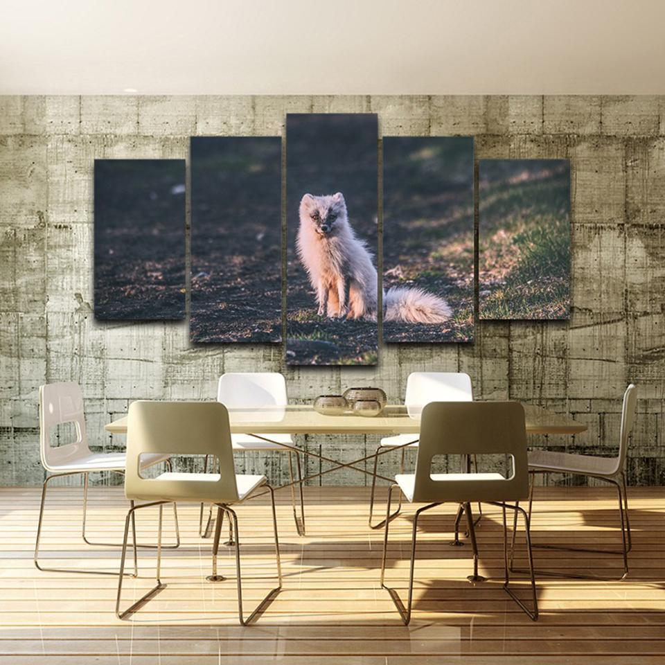 Arctic Fox Animal Canvas Wall Art