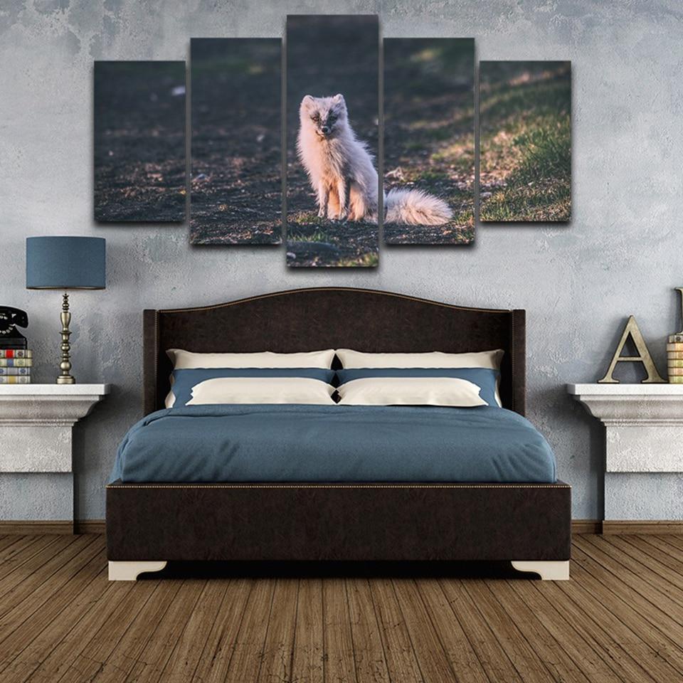 Arctic Fox Animal Canvas Wall Art