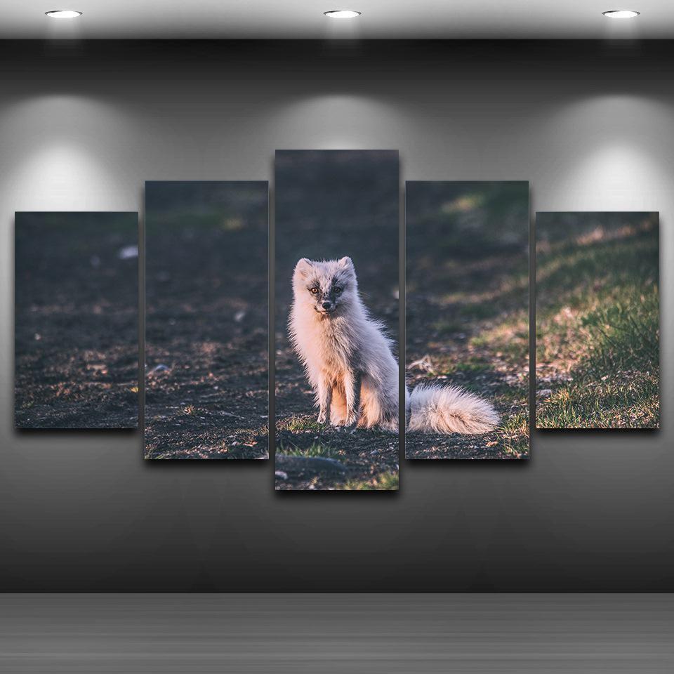 Arctic Fox Animal Canvas Wall Art