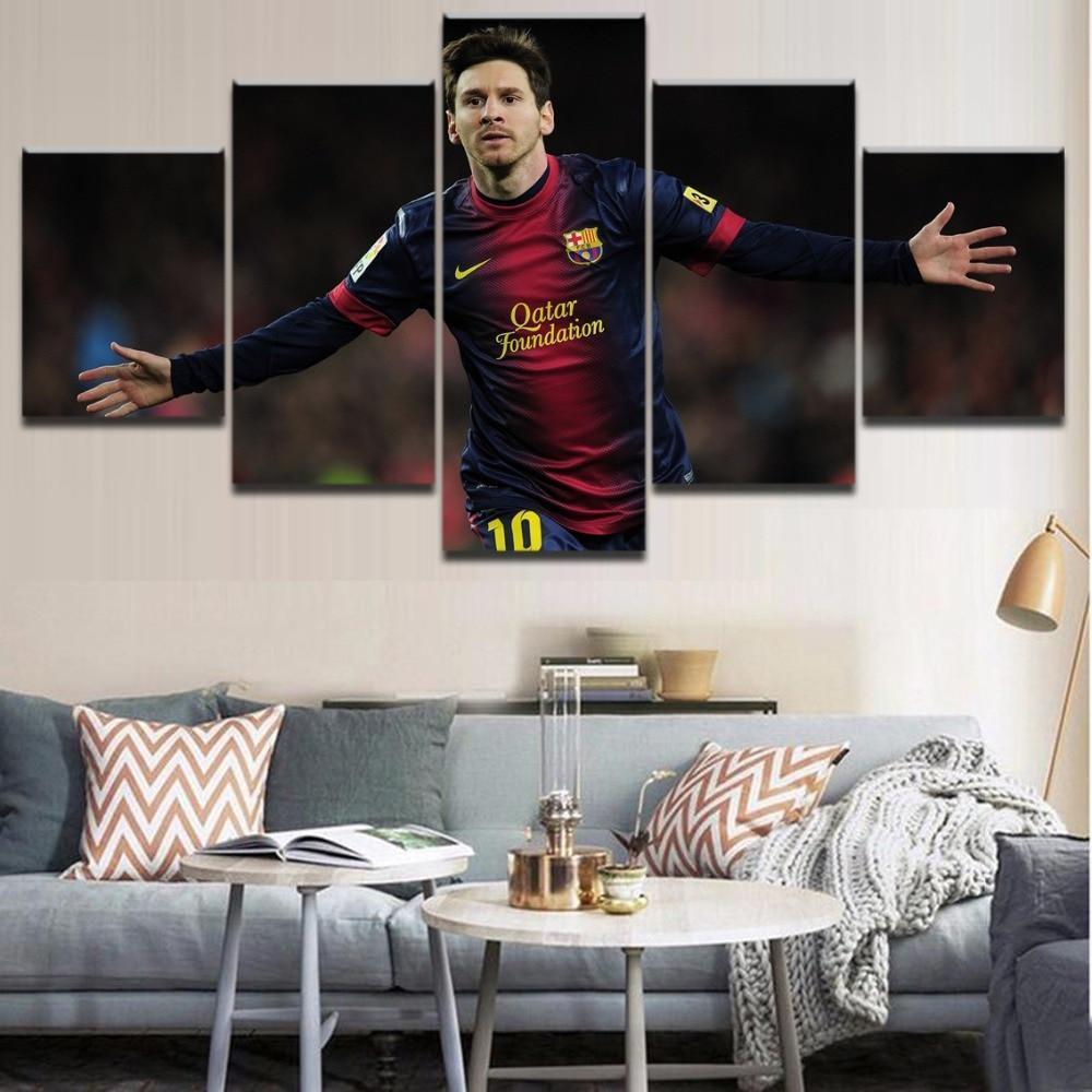 Argentina Lionel Messi Football Sports  Celebrity Canvas Wall Art