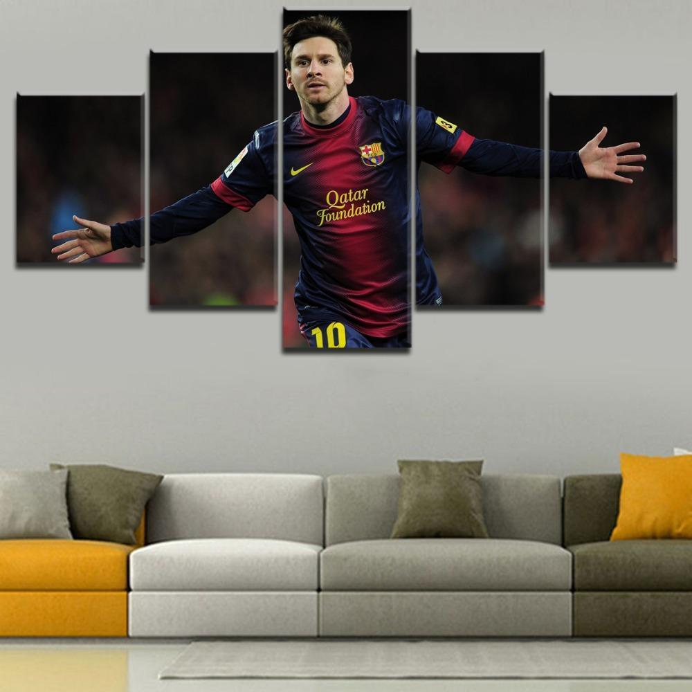Argentina Lionel Messi Football Sports  Celebrity Canvas Wall Art