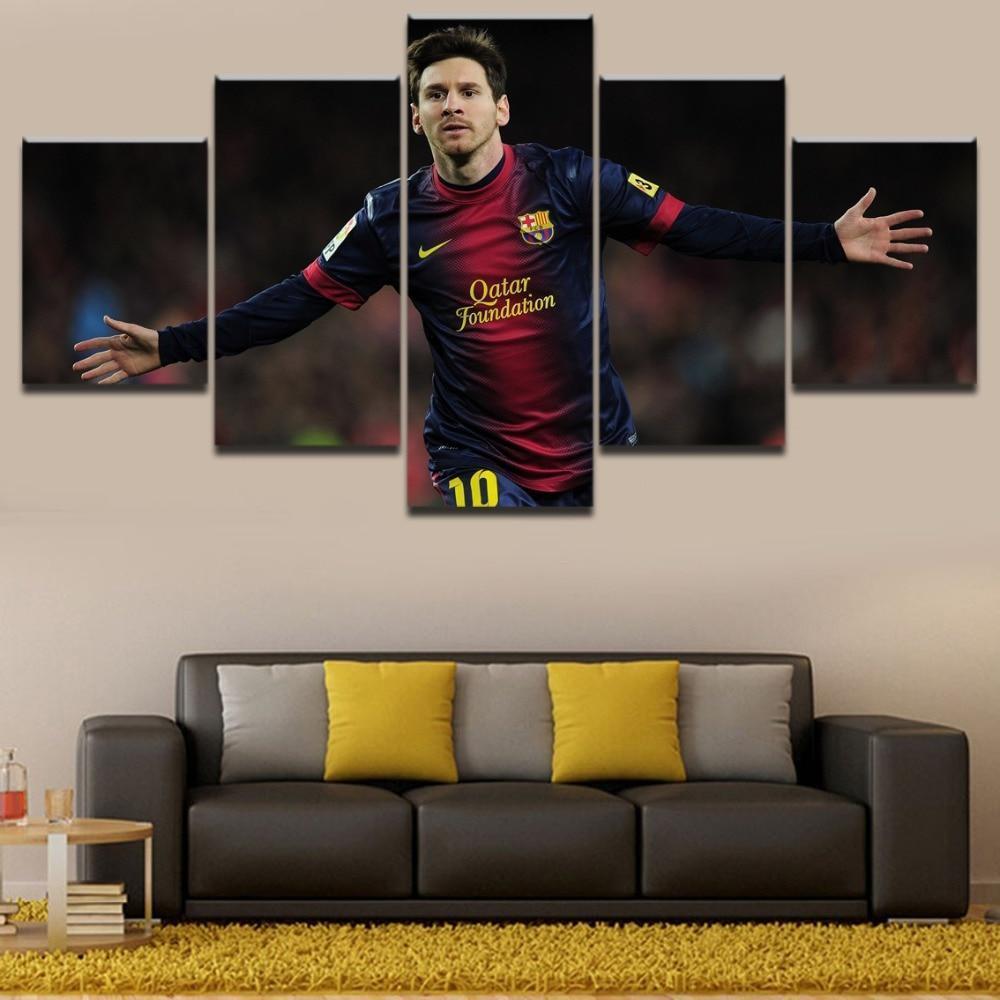 Argentina Lionel Messi Football Sports  Celebrity Canvas Wall Art