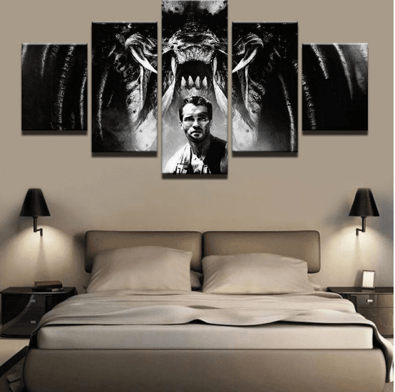 Arnold Vs Predator Movie Canvas Wall Art