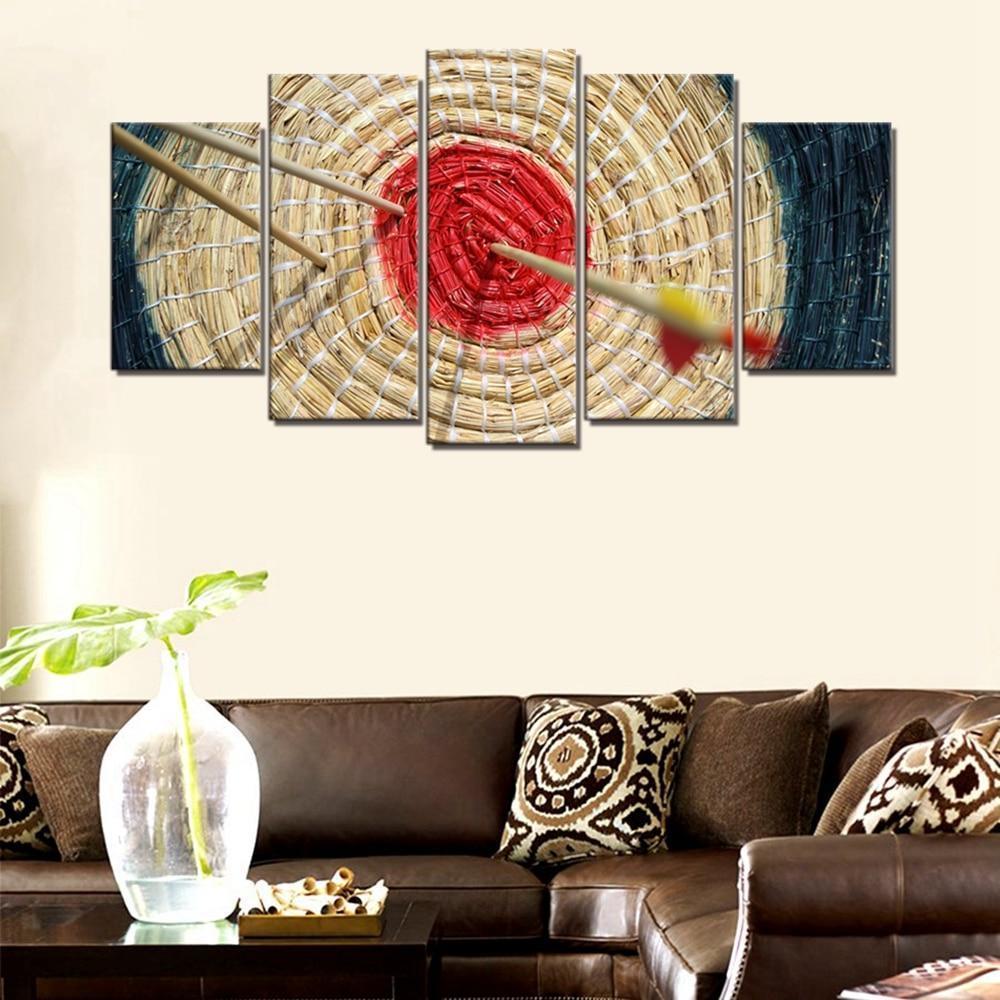Arrow Red Target  Sport Canvas Wall Art